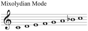 Mixolydian mode in music.