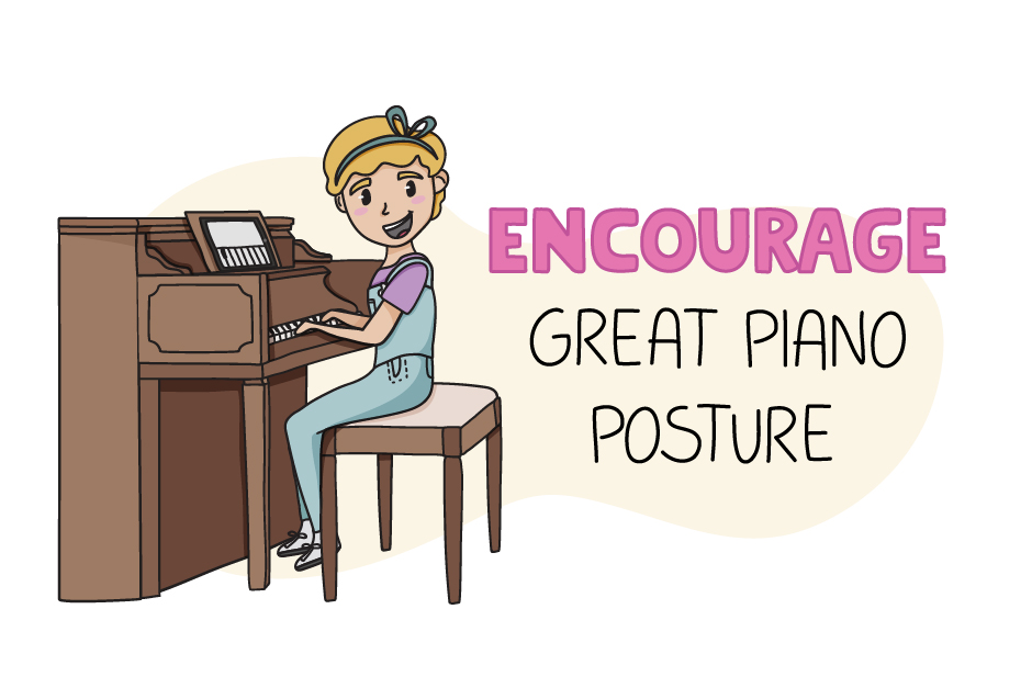 Encouraging great piano posture
