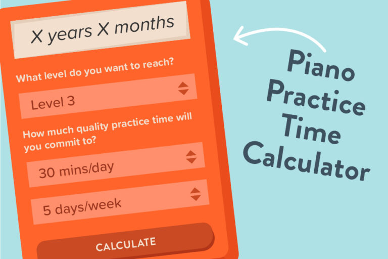 How long does it take to learn piano? Use our Piano Calculator to find out.