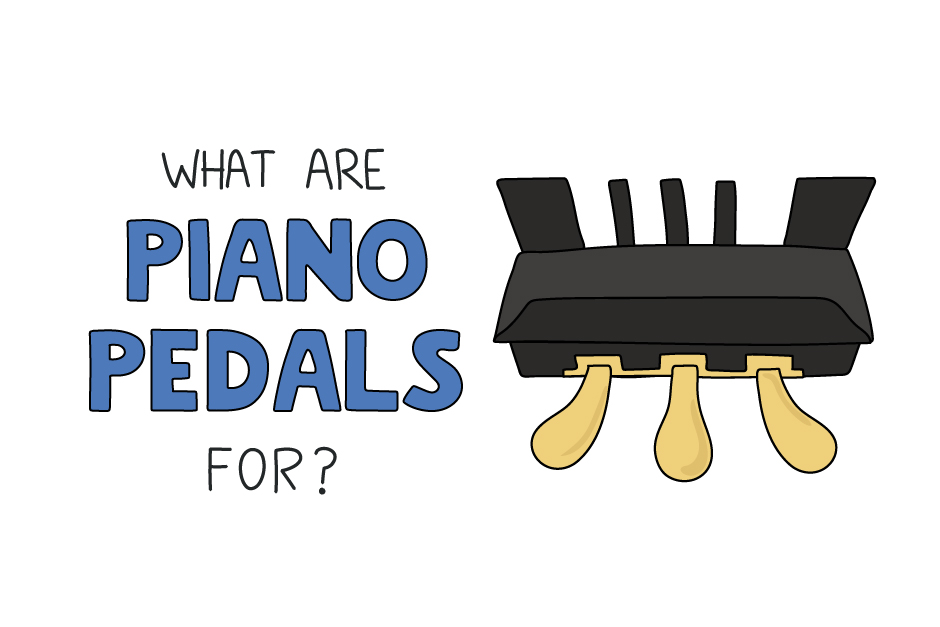 What do piano pedals do & How many pedals does a piano have? Damper piano pedal, center piano pedal for sustain, & una corda.