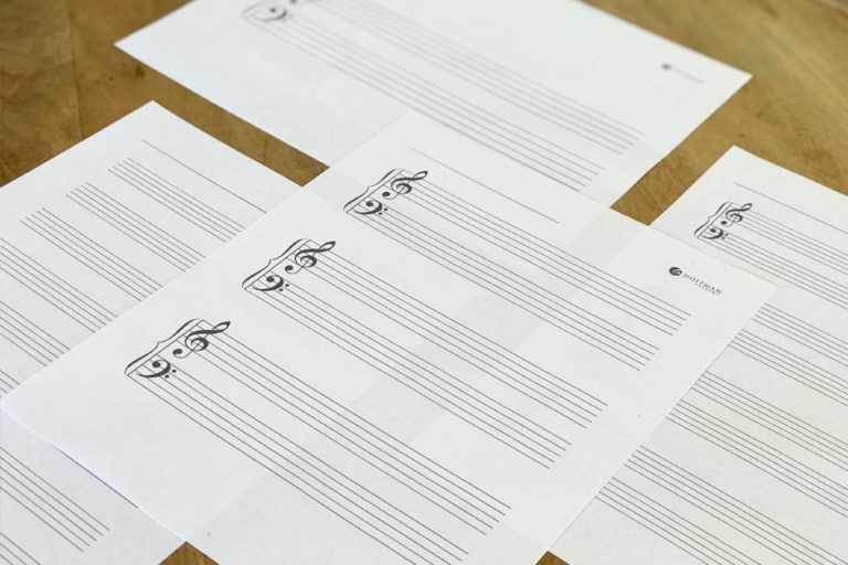 Download blank staff paper here! Our blank sheet music will help you compose, and it’s free.