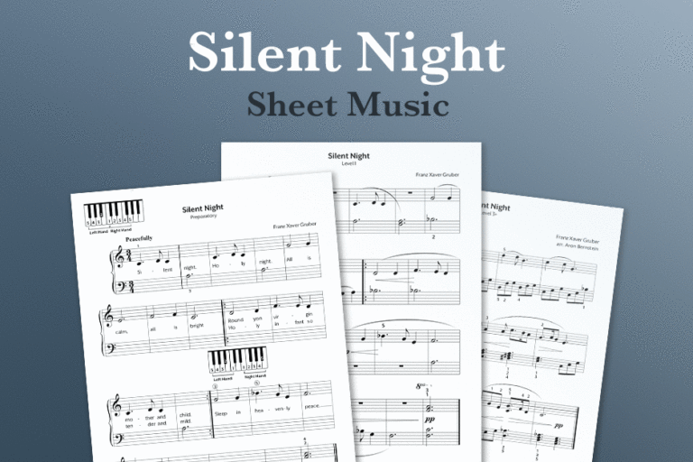 Free Silent Night piano sheet music from Hoffman Academy