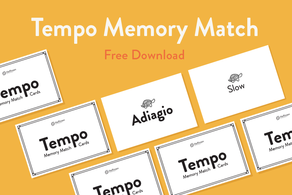 Memory Matching Tempo Game for Beginning Musicians.