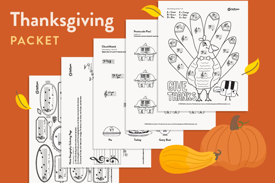 Thanksgiving Piano Activity Packet