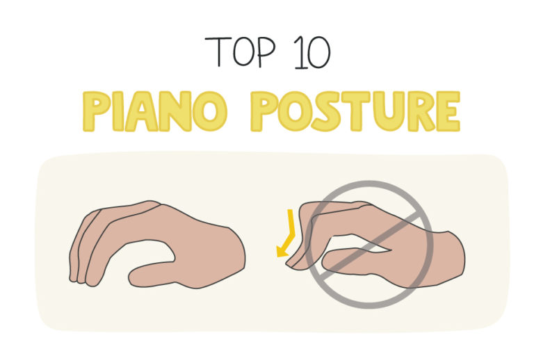 Learn proper piano positions for correct piano posture - piano hand placement for playing piano. Finger positioning too.