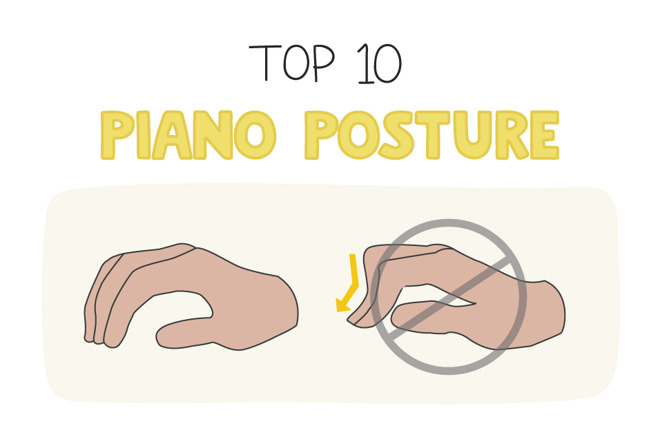 Learn proper piano positions for correct piano posture - piano hand placement for playing piano. Finger positioning too.