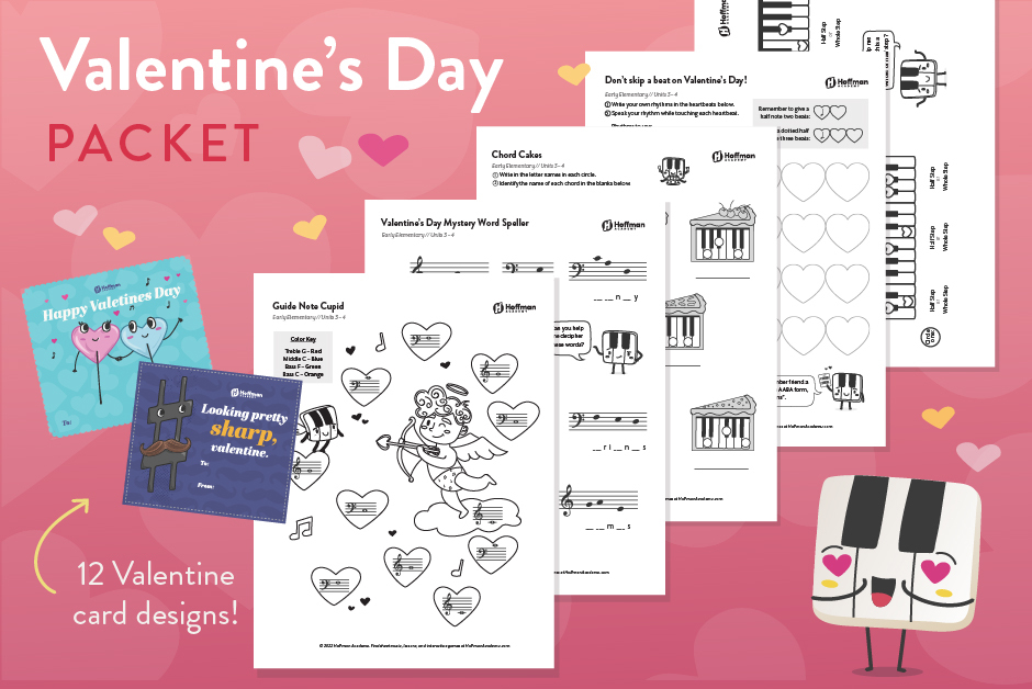 Valentine's Day Piano Packet
