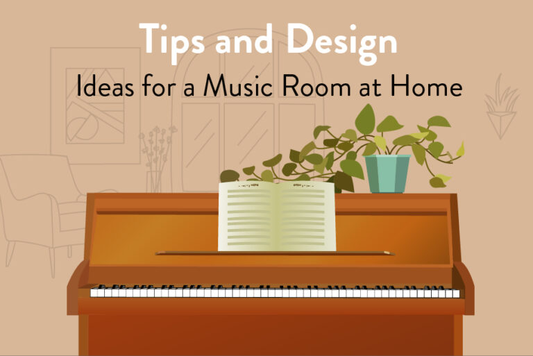Tips and design ideas for a music room at home.