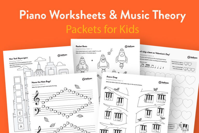 Beginner Piano Worksheets & Music Theory Packets for Kids | Free