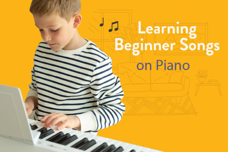 Learning Beginner Songs on Piano.
