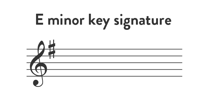 E minor key signature
