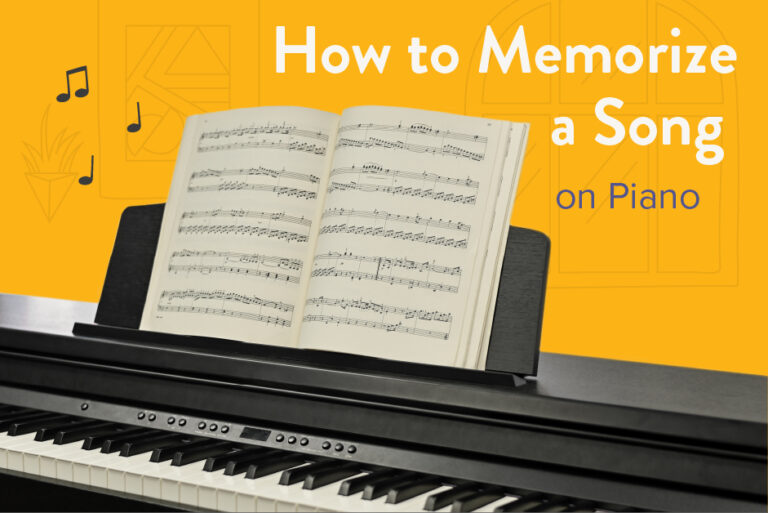 How to memorize a song on piano with a picture of sheet music.