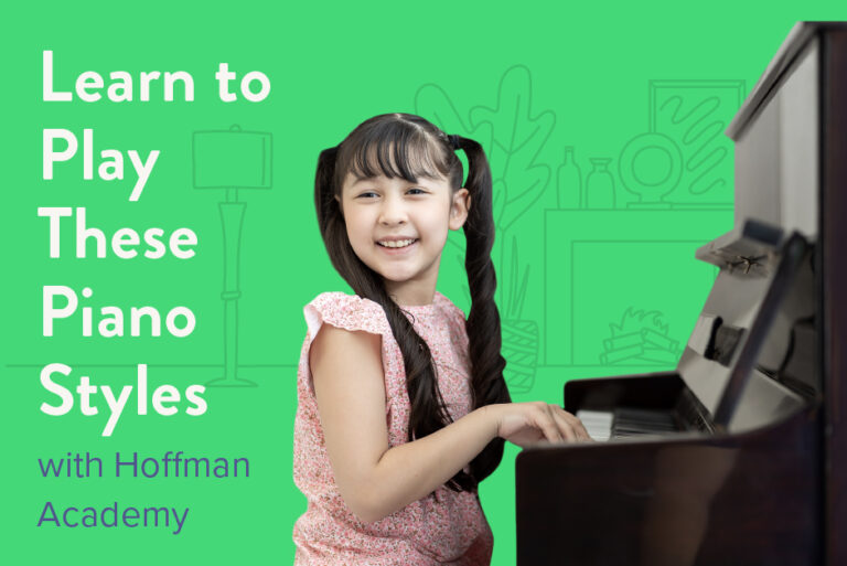 Learn to play various piano styles with Hoffman Academy.