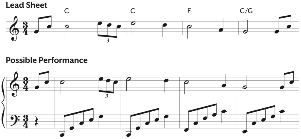 Amazing Grace Lead Sheet Piano Arranging