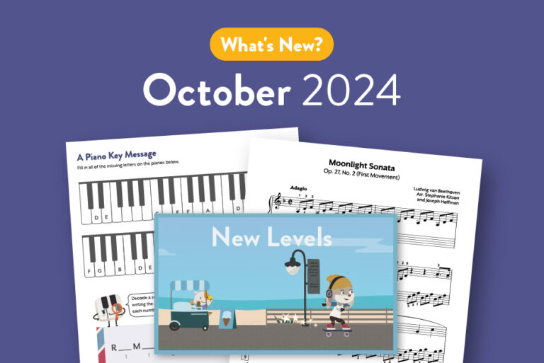 What's New? Hoffman Academy Piano Lesson Releases for October 2024