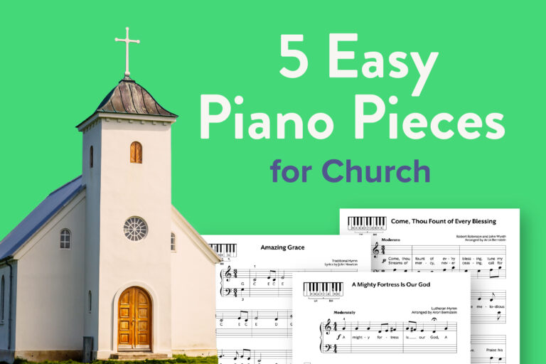 Easy piano pieces for church with sheet music and tutorials.